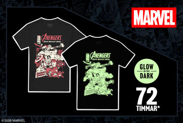 Marvel Avengers med självlysande tryck / Exklusiv merch på tillfälligt besök! / Skynda dig!